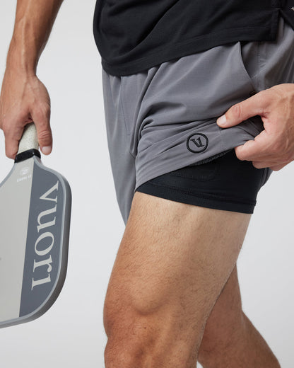 Elevate Kore Short Lined 7" Men's Zinc Performance Shorts - Vuori