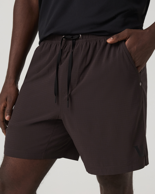 HardKore Short Lined 7" Men's Carbon Performance Shorts - Vuori