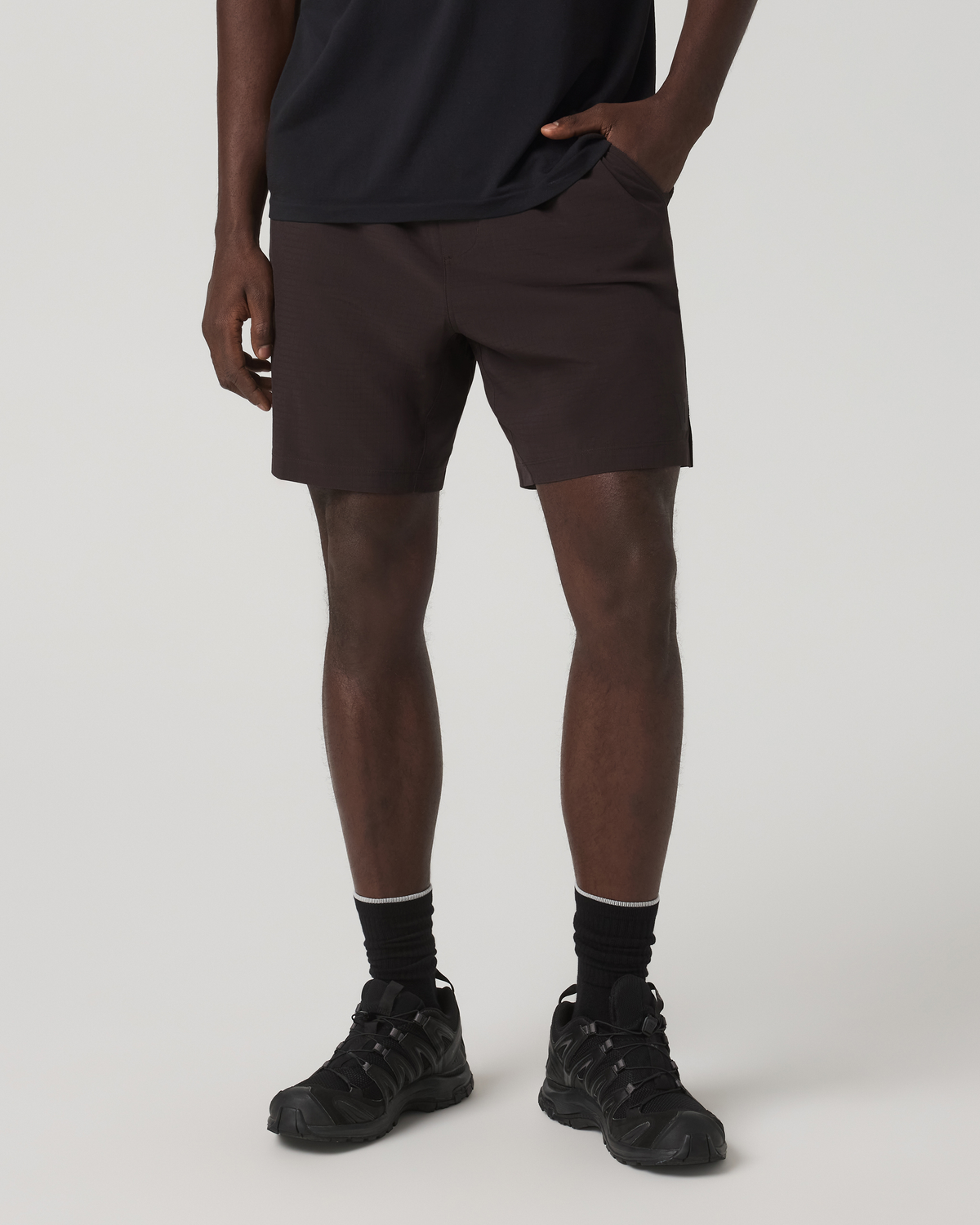 HardKore Short Lined 7" Men's Carbon Performance Shorts - Vuori