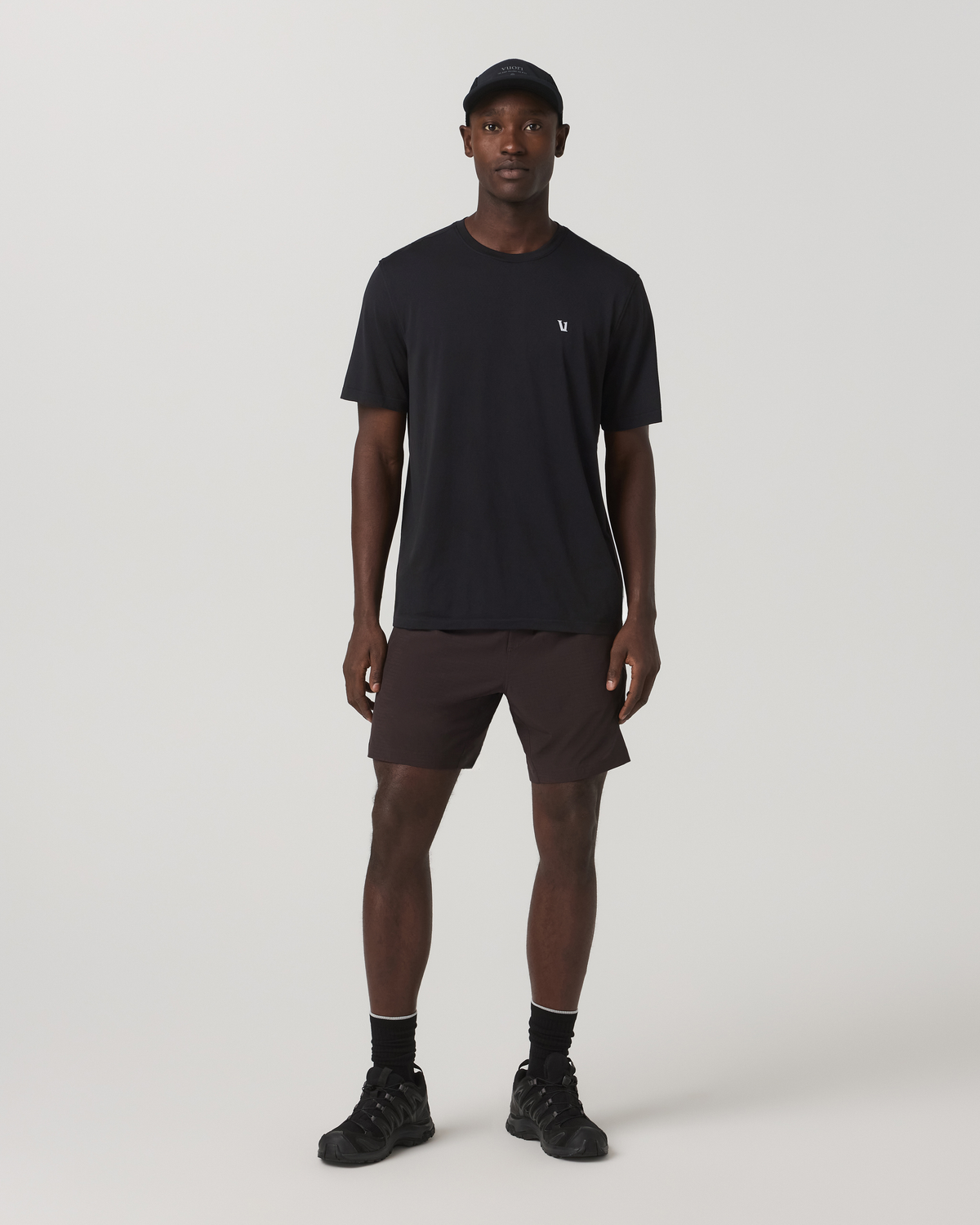 HardKore Short Lined 7" Men's Carbon Performance Shorts - Vuori