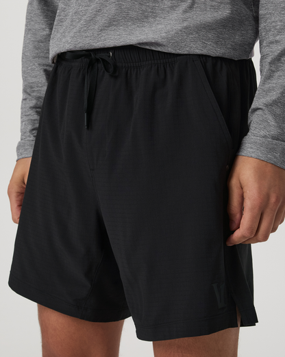HardKore Short Lined 7" Men's Black Performance Shorts - Vuori