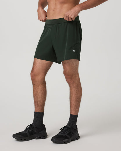 Qualify Short Lined 5" Men's Deep Forest Training Shorts - Vuori