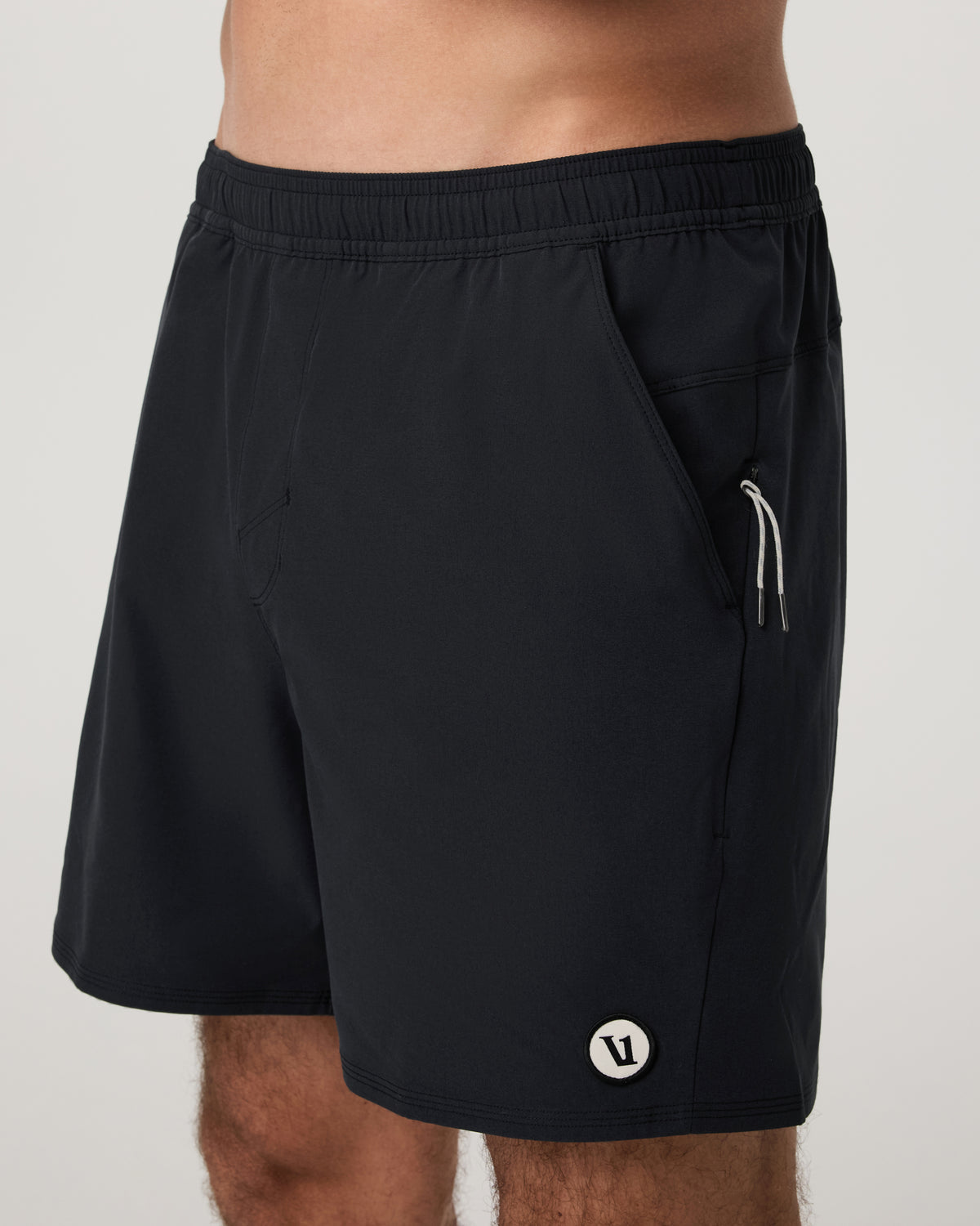 Maverick Volley Short Lined Men's Black Swim Shorts - Vuori