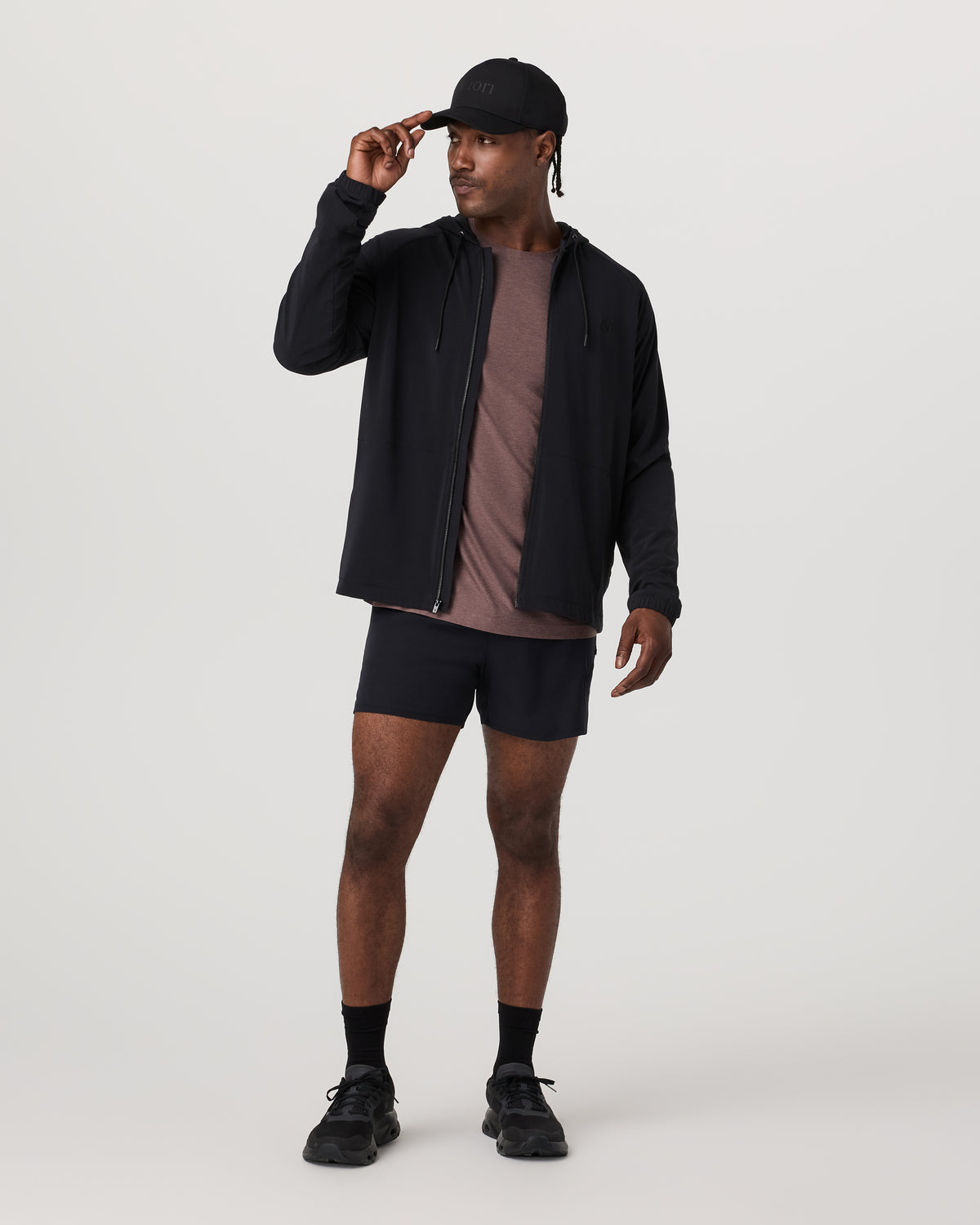 Qualify Short Lined 5" Men's Black Performance Shorts - Vuori