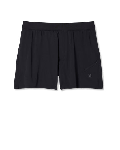 Qualify Short Lined 5" Men's Black Performance Shorts - Vuori