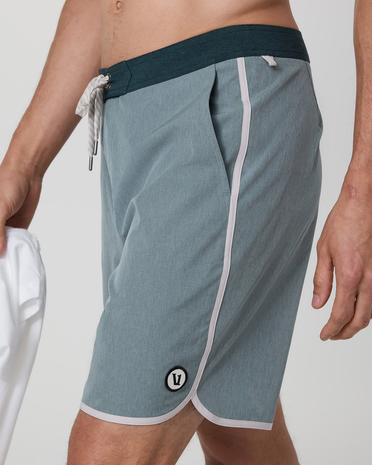 Cruise Boardshort Dusty Blue Linen Texture - Vuori