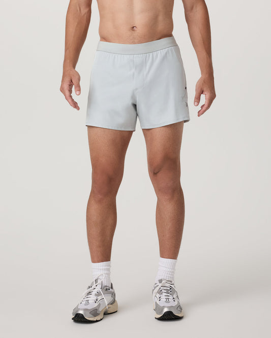 Qualify Short Lined 5" Men's Sky Grey Training Shorts - Vuori