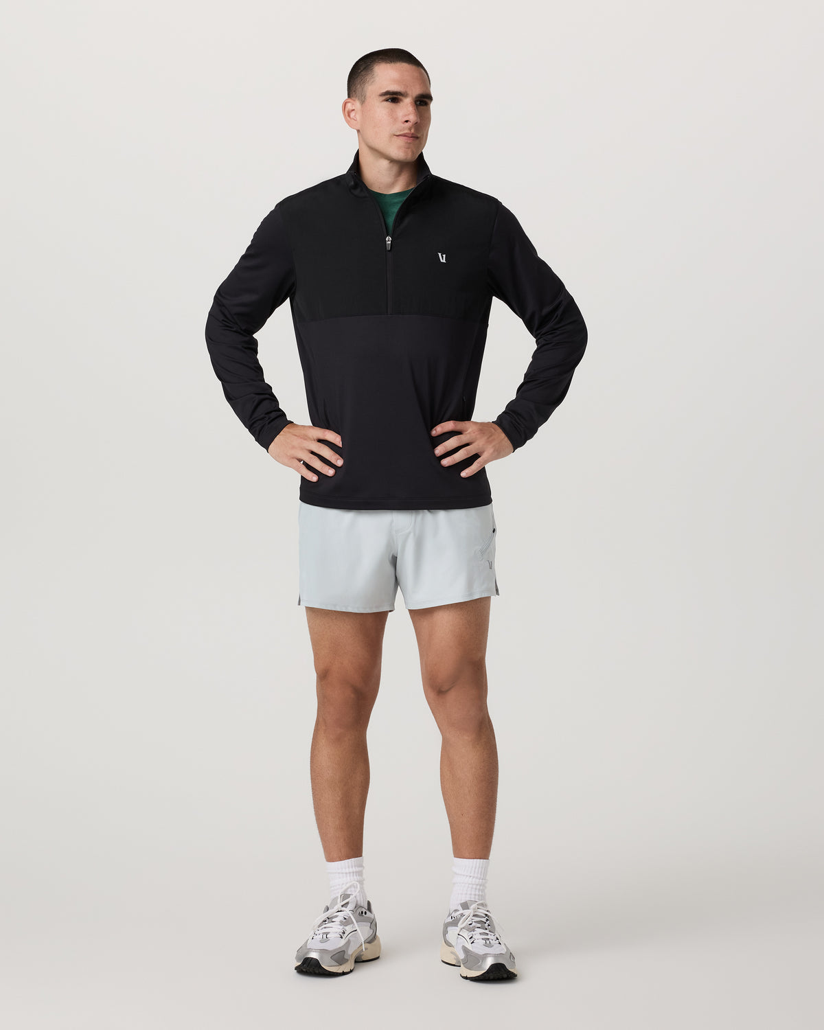 Qualify Short Lined 5" Men's Sky Grey Training Shorts - Vuori