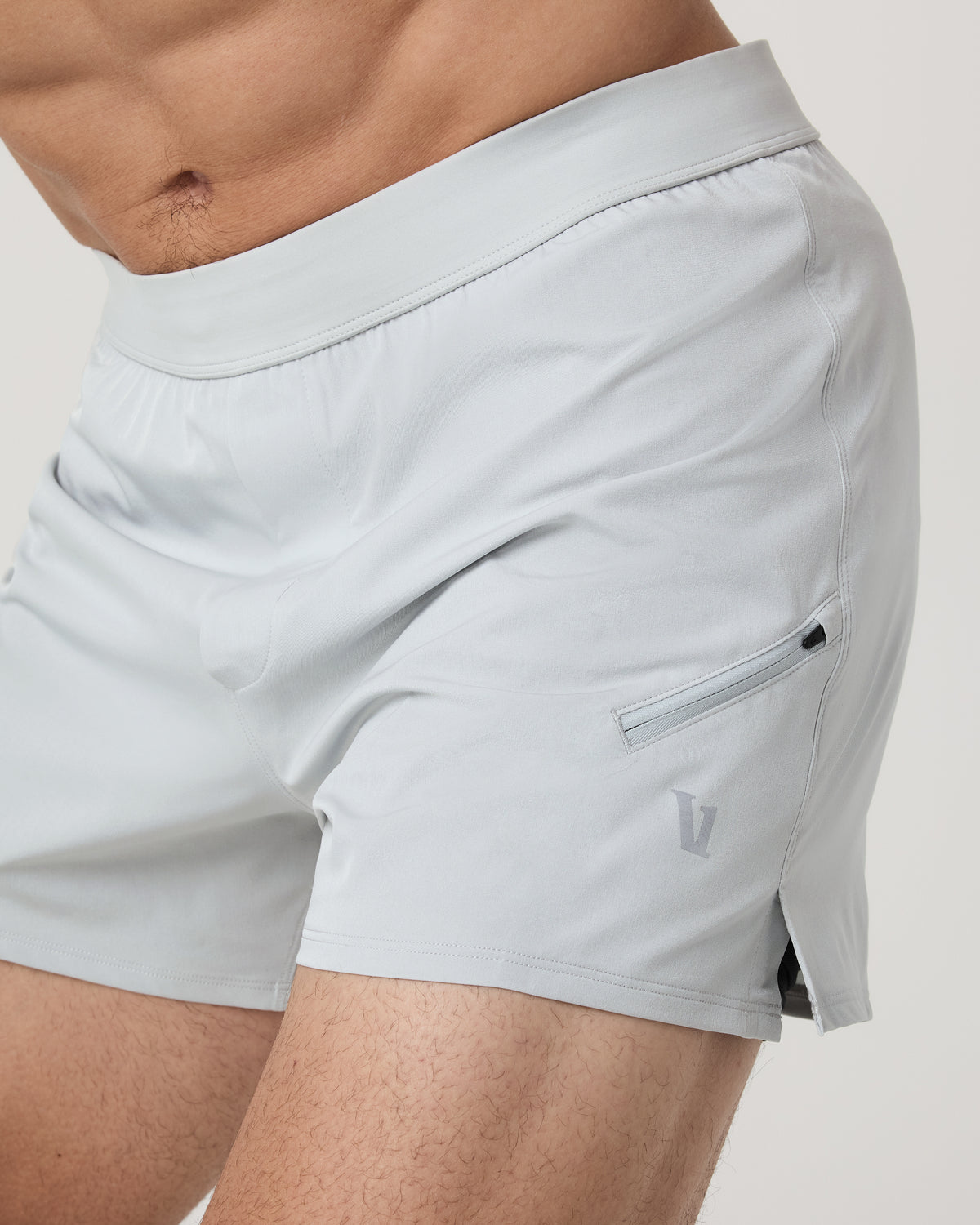 Qualify Short Lined 5" Men's Sky Grey Training Shorts - Vuori
