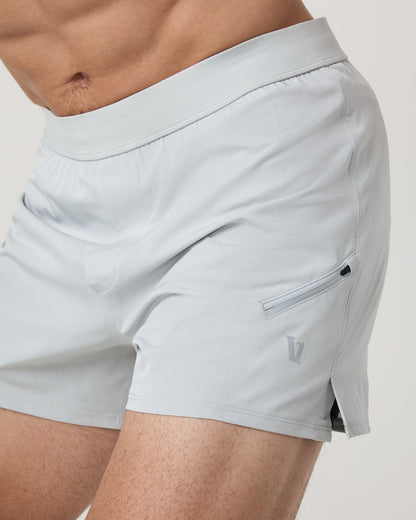 Qualify Short Lined 5" Men's Sky Grey Training Shorts - Vuori