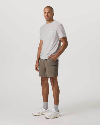 Grafton Short Unlined 7" Men's Training Shorts in Bark - Vuori