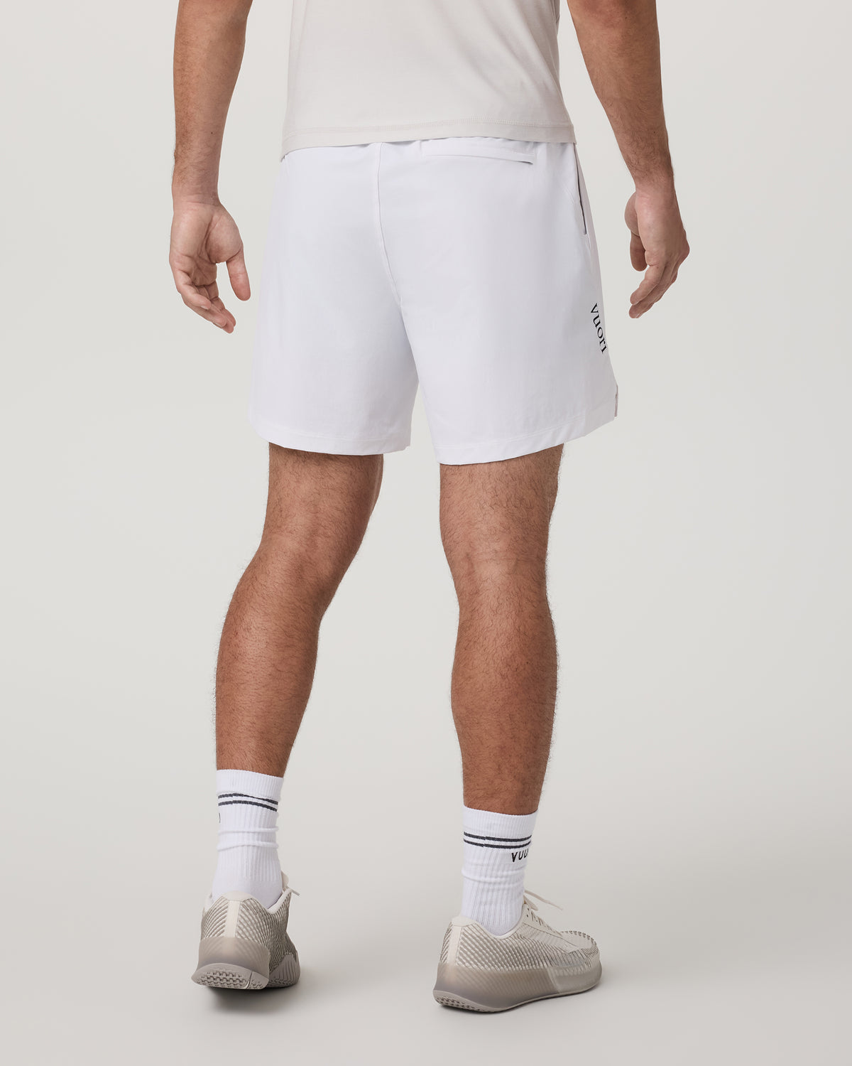 Crosscourt Short Unlined 7" Men's White Tennis Shorts - Vuori