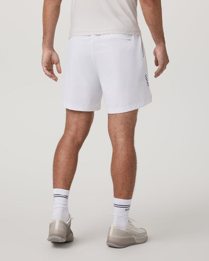 Crosscourt Short Unlined 7" Men's White Tennis Shorts - Vuori