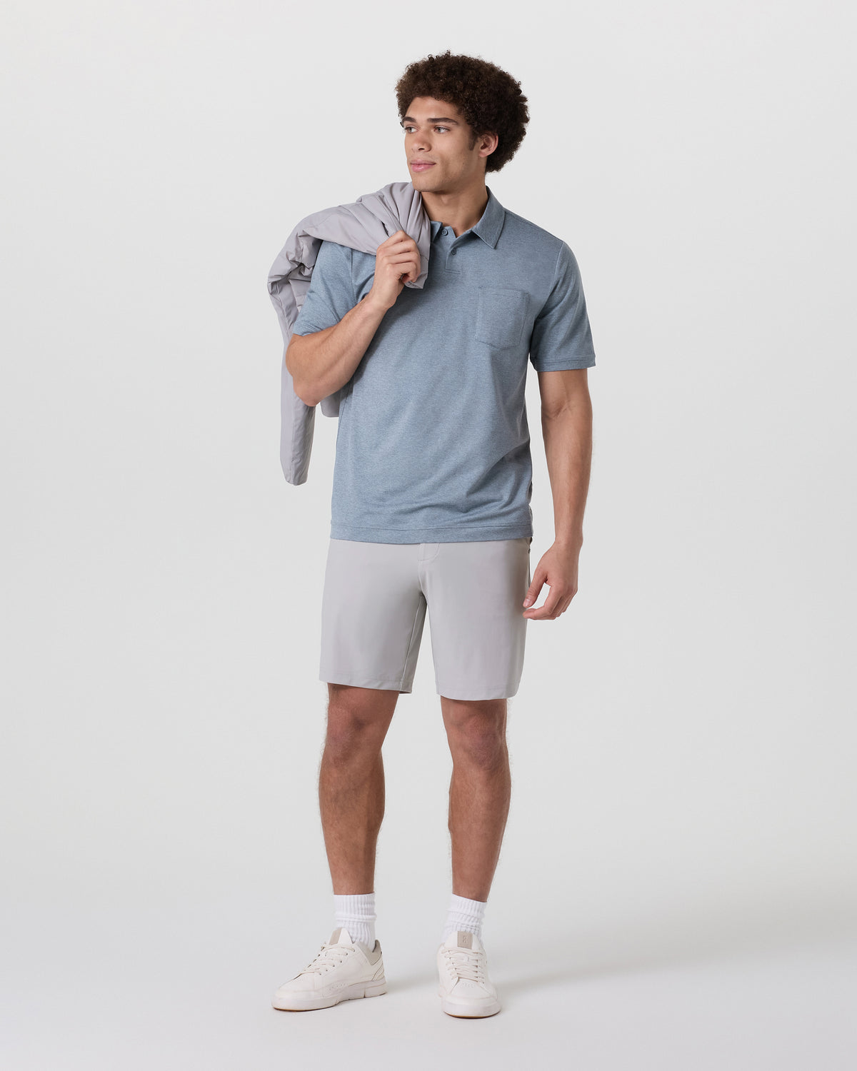 Fleet Chino Short 8" Men's Fog Shorts - Vuori