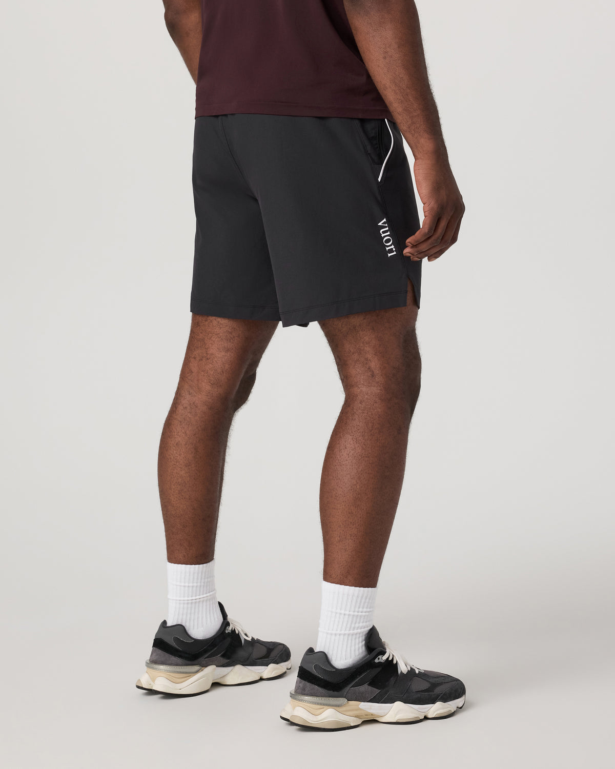 Crosscourt Short Unlined 7" Men's Black Tennis Shorts - Vuori