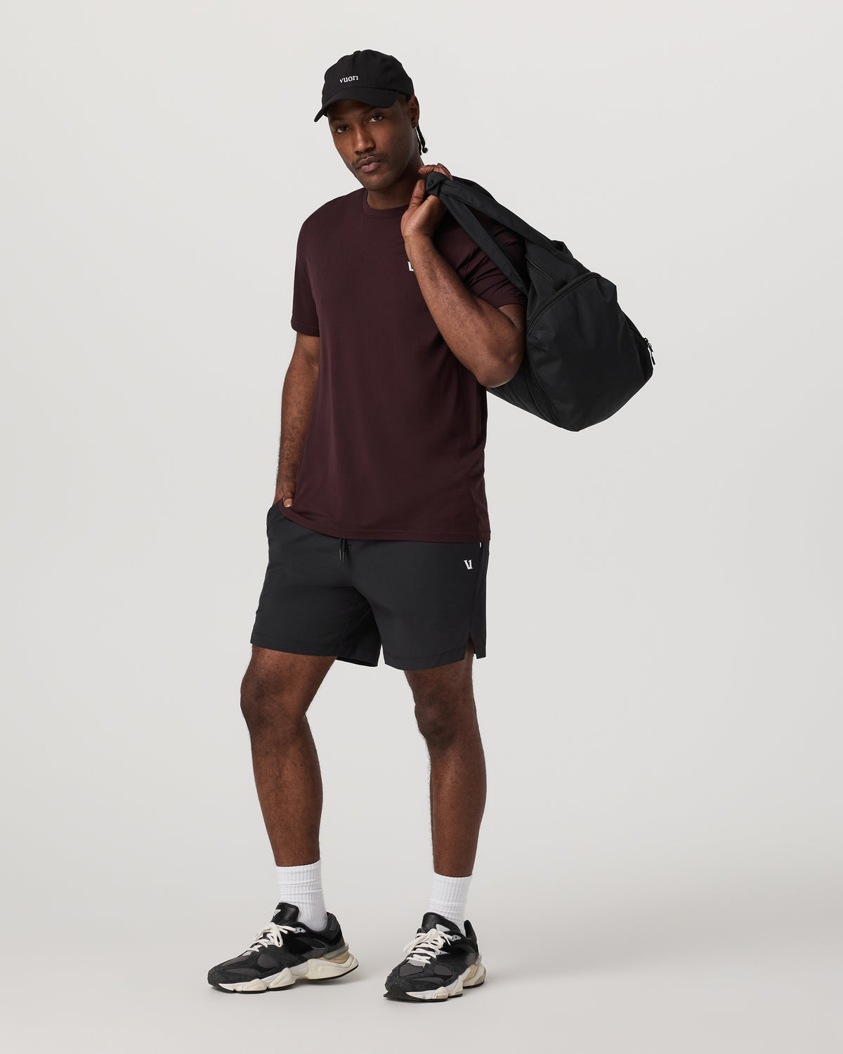 Crosscourt Short Unlined 7" Men's Black Tennis Shorts - Vuori