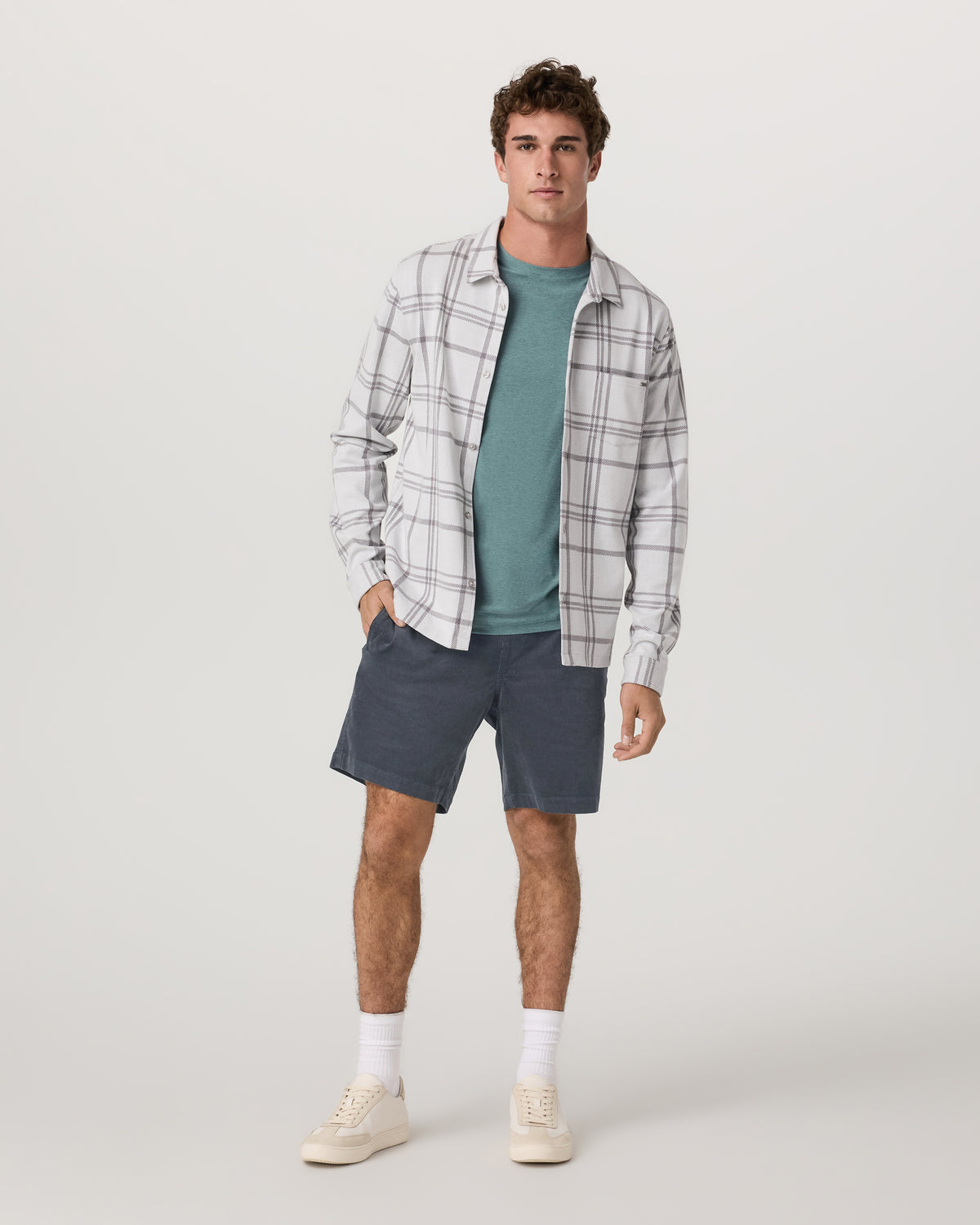 Optimist Elastic Waist Short 8" Men's Charcoal Shorts - Vuori