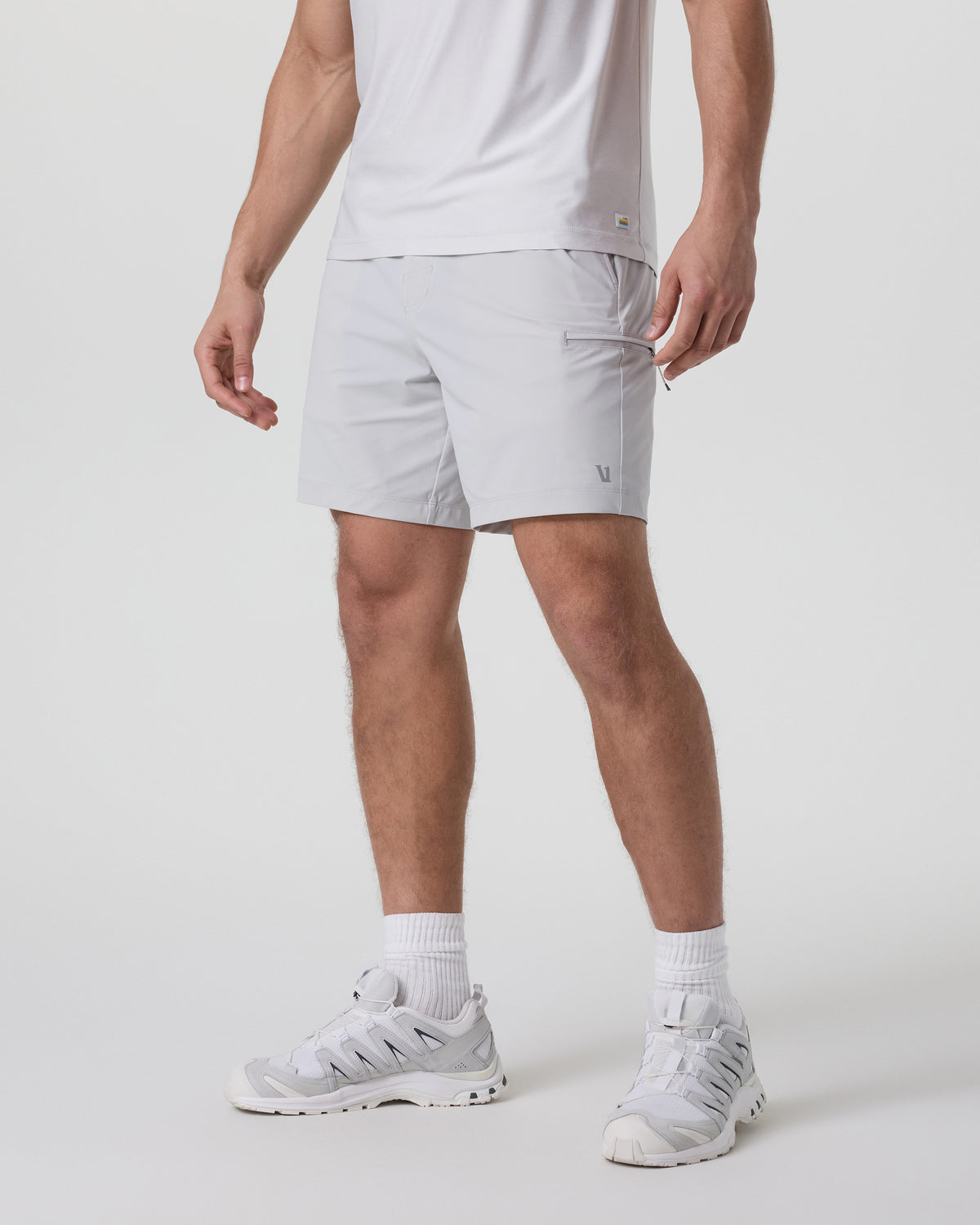 Fleet Sport Short Unlined Classic Fit 7" Sky Grey - Vuori