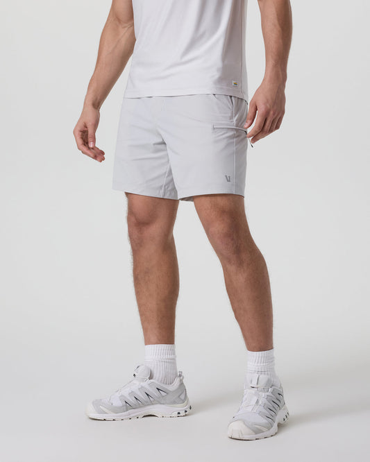 Fleet Sport Short Unlined Classic Fit 7" Sky Grey - Vuori