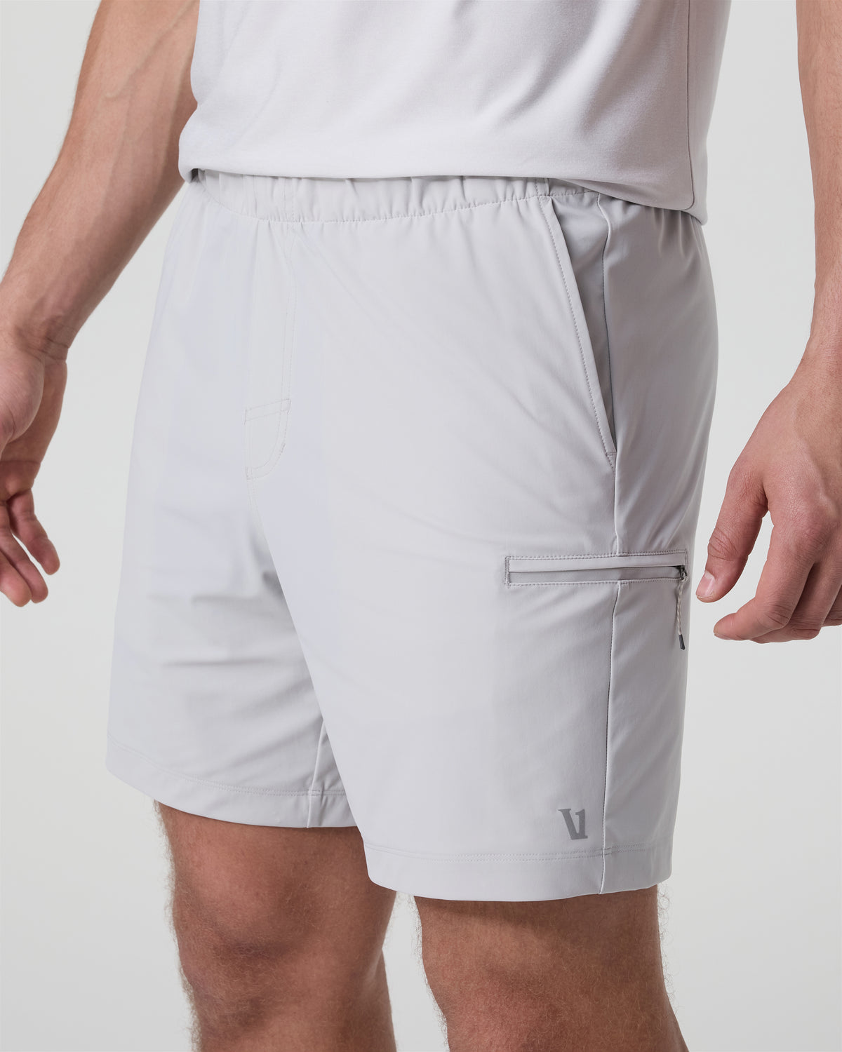 Fleet Sport Short Unlined Classic Fit 7" Sky Grey - Vuori