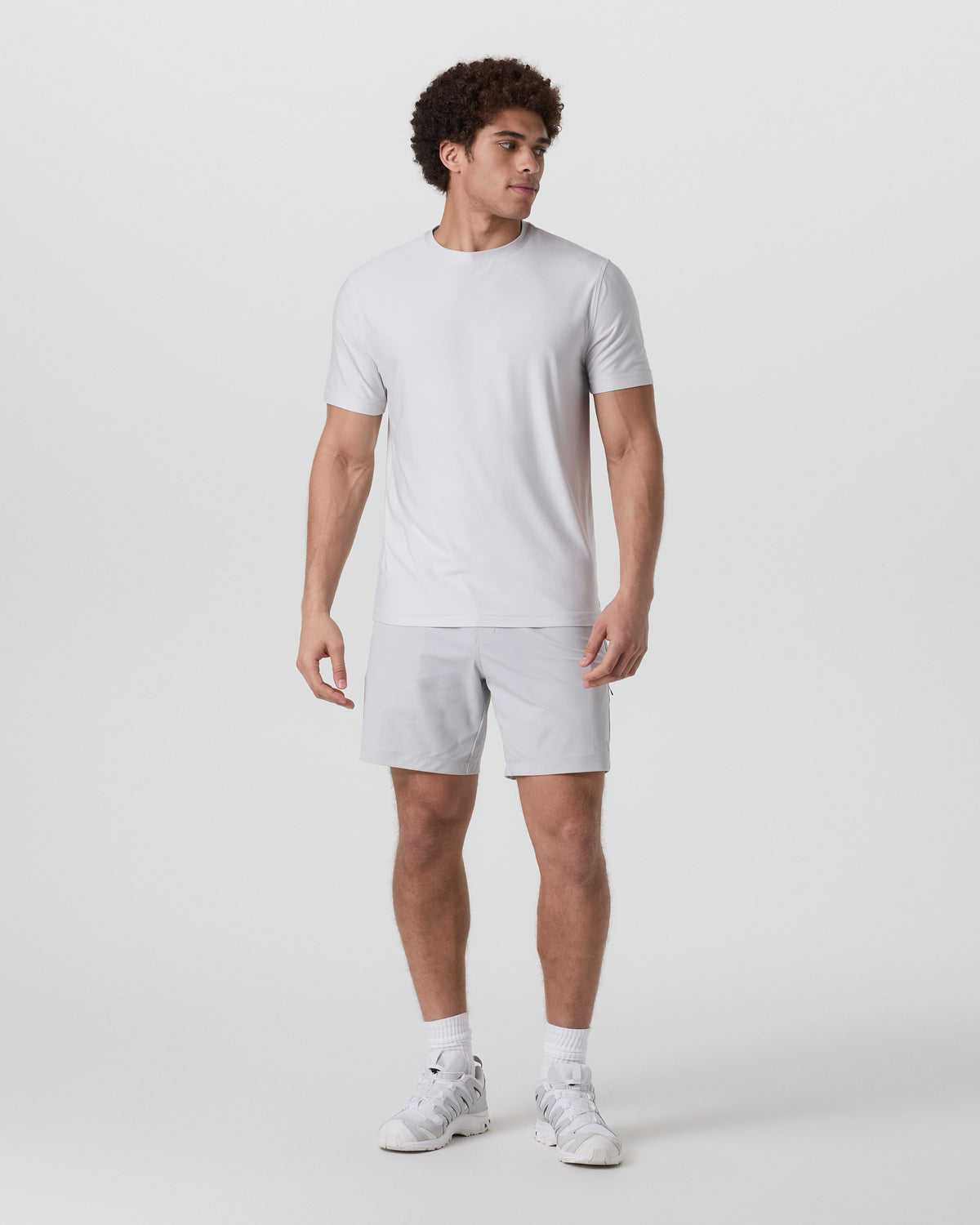 Fleet Sport Short Unlined Classic Fit 7" Sky Grey - Vuori