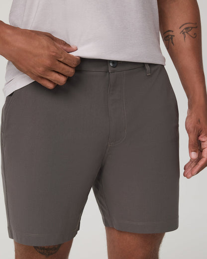 Meta Short 6" Men's Warm Grey Classic Chino Shorts - Vuori