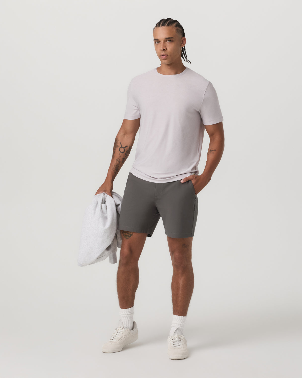 Meta Short 6" Men's Warm Grey Classic Chino Shorts - Vuori