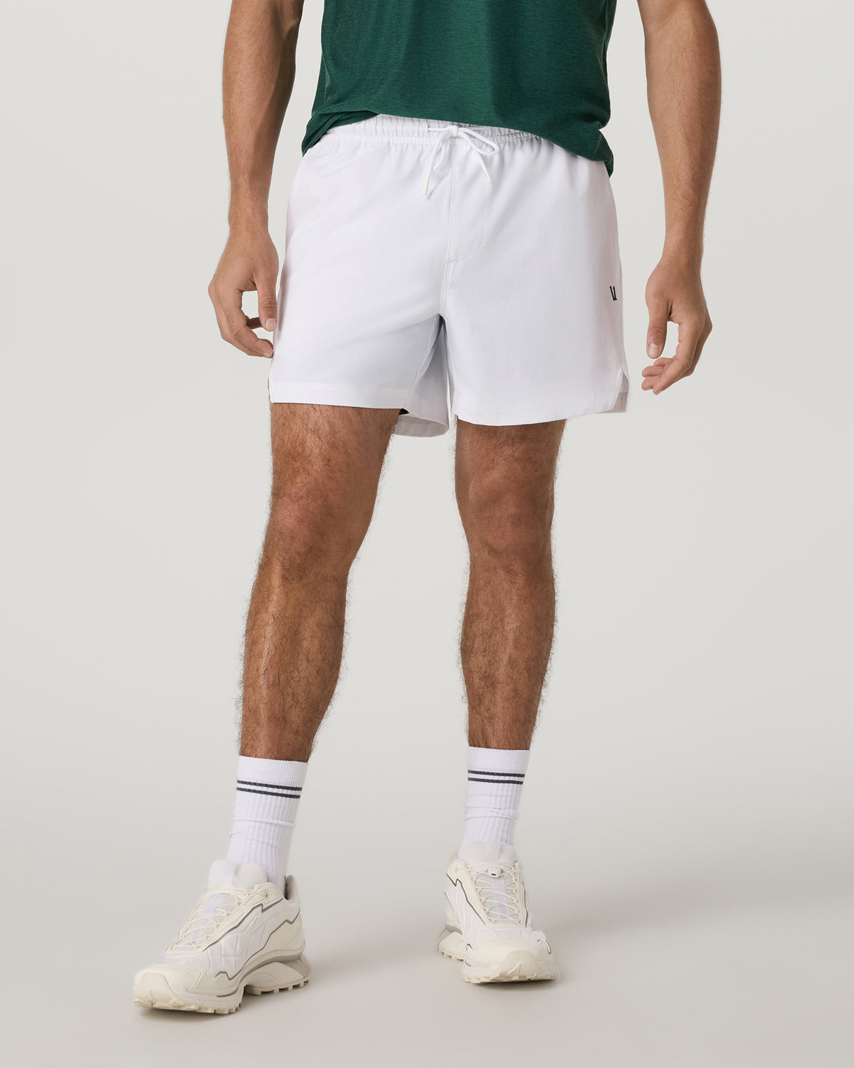 Crosscourt Short Unlined 5" Men's White Tennis Shorts - Vuori