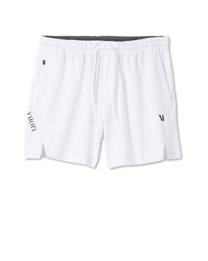 Crosscourt Short Unlined 5" Men's White Tennis Shorts - Vuori