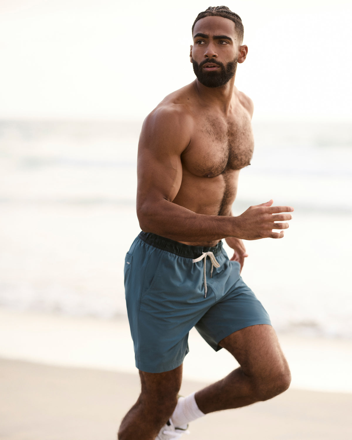 Kore Short Lined 7" Men's Light Deep Sea Athletic Shorts - Vuori