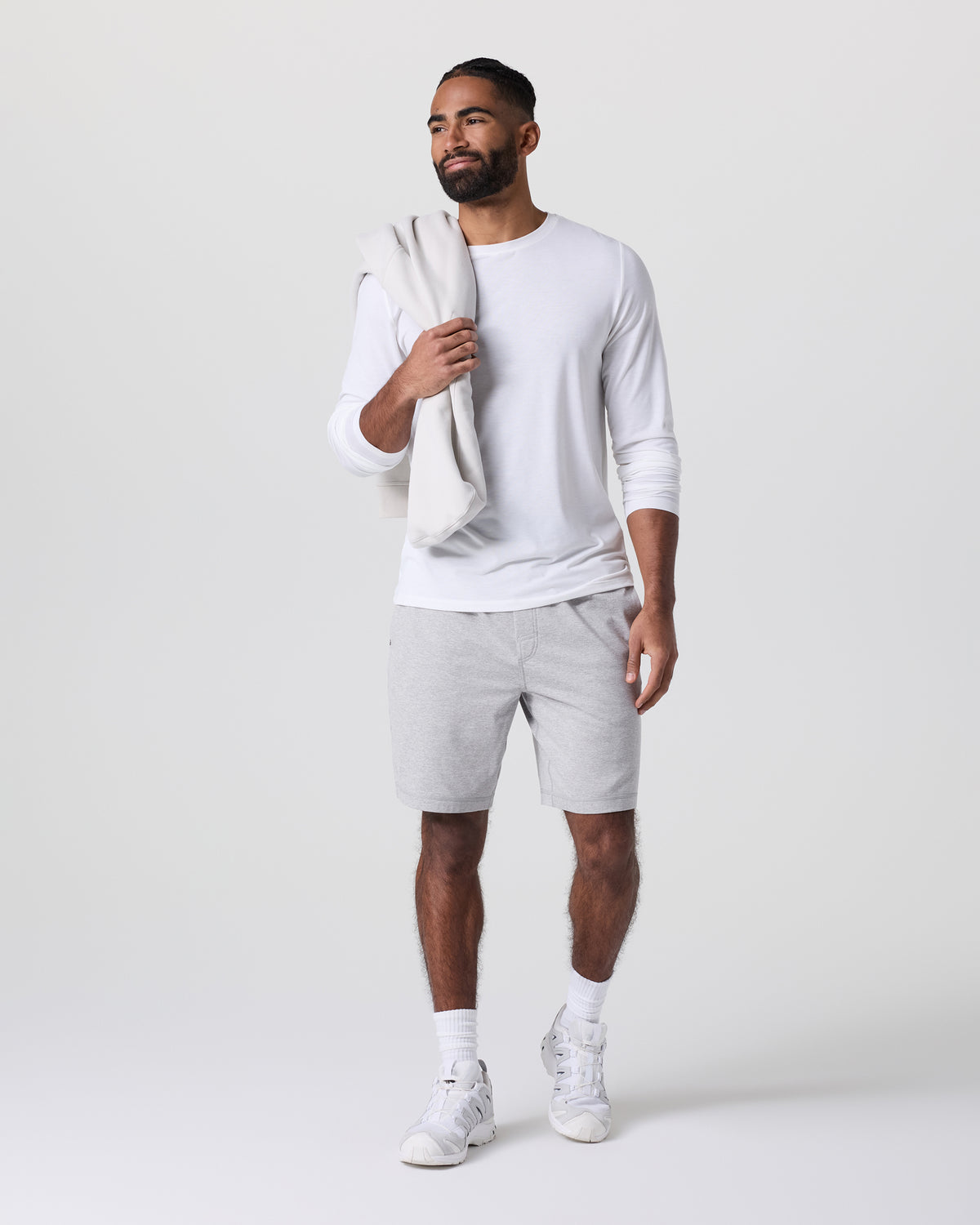 Coronado Short 8" Light Heather Grey - Vuori
