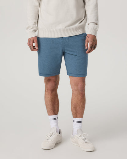 Coronado Short 8" Men's Pool Blue Heather Lounge Short - Vuori