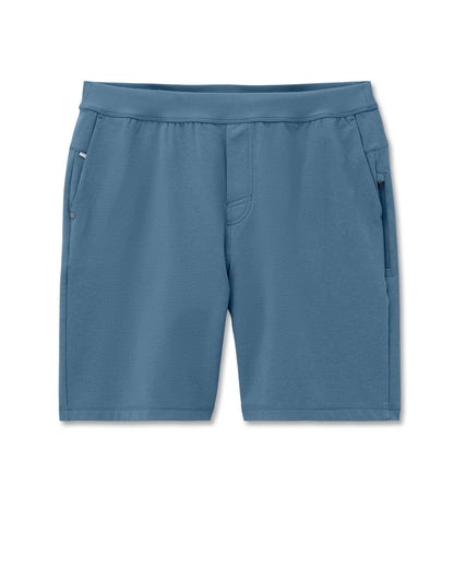 Coronado Short 8" Men's Pool Blue Heather Lounge Short - Vuori