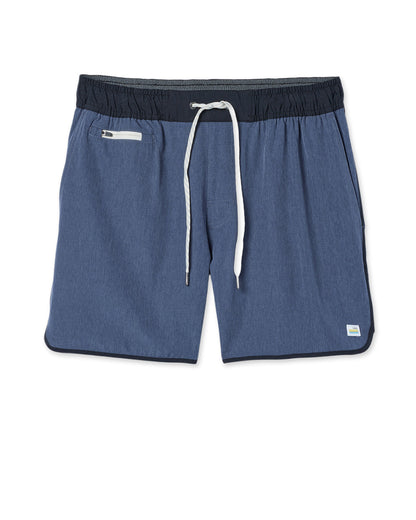 Banks Short 5" Azure Linen Texture - Vuori