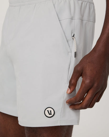 Maverick Volley Short Lined Men's Sky Grey Swim Shorts - Vuori