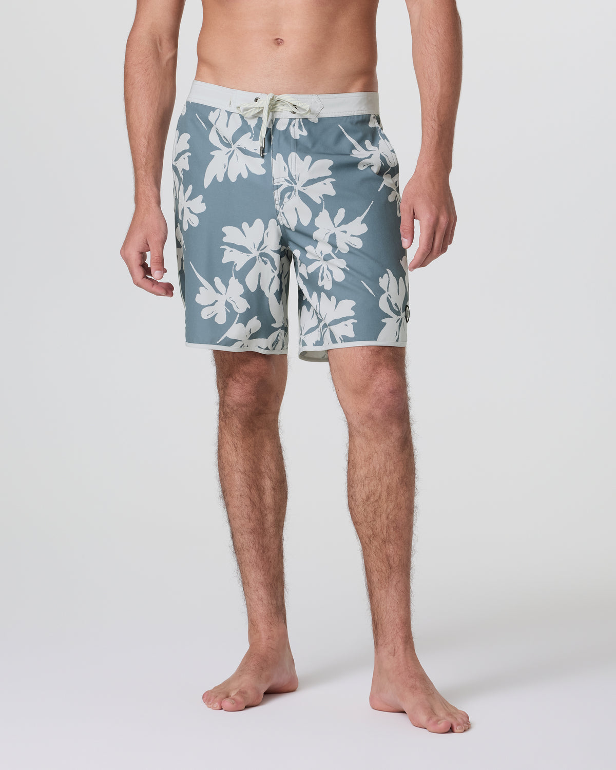 Cruise Boardshort Dusty Blue Plumeria - Vuori