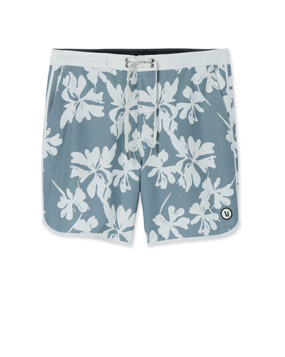 Cruise Boardshort Dusty Blue Plumeria - Vuori
