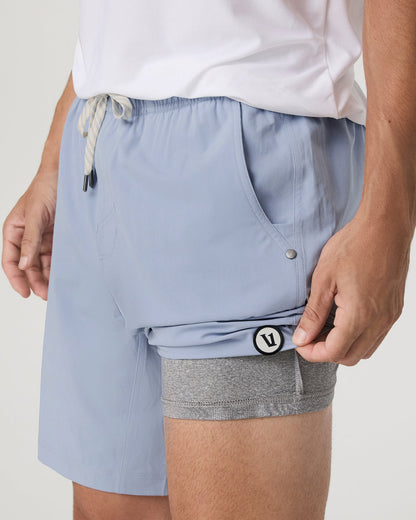 Kore Short Lined 9" Men's Blue Dusk Athletic Fit Shorts - Vuori