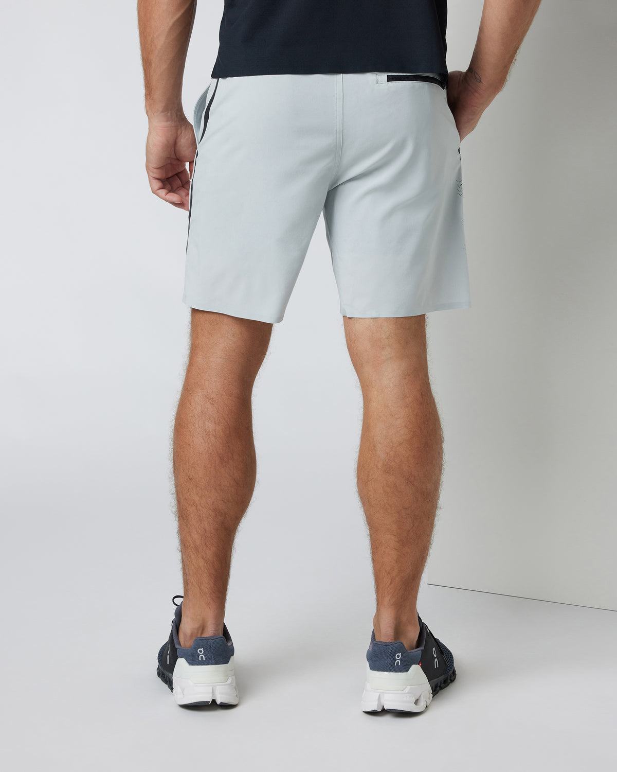 Domain Performance Short Sky Grey Workout Shorts - Vuori