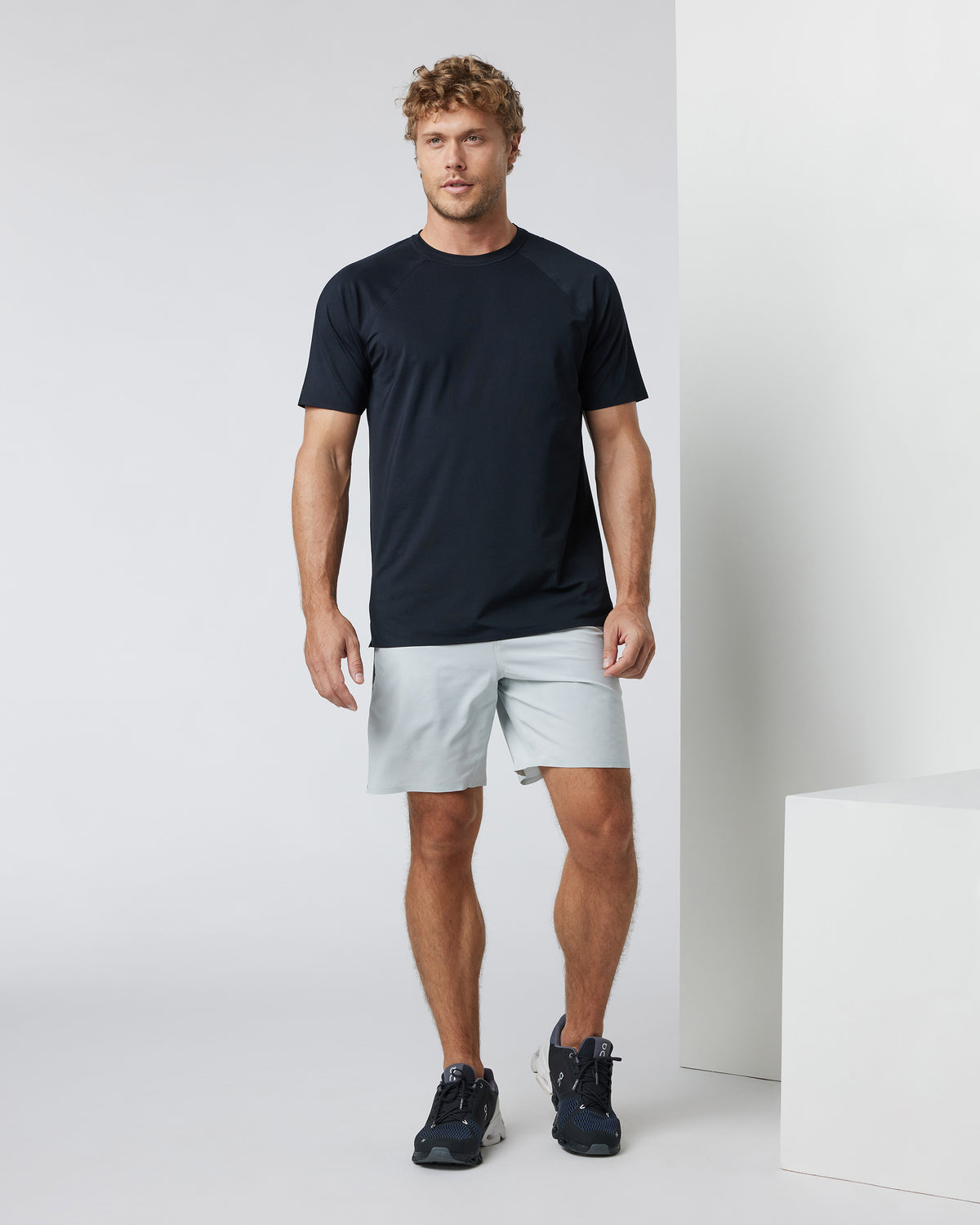 Domain Performance Short Sky Grey Workout Shorts - Vuori