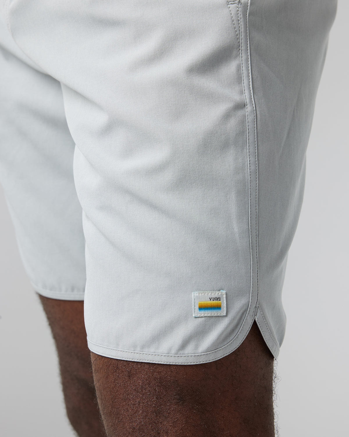 Banks Short Sky Grey Linen Texture Active Shorts - Vuori