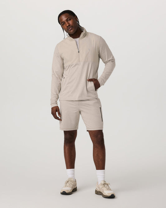 Sunday Performance Short 8" Men's Toast Heather Shorts - Vuori
