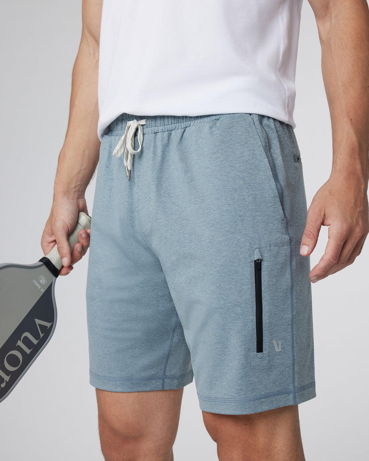 Sunday Performance Short 8.5" Dusty Blue Heather - Vuori