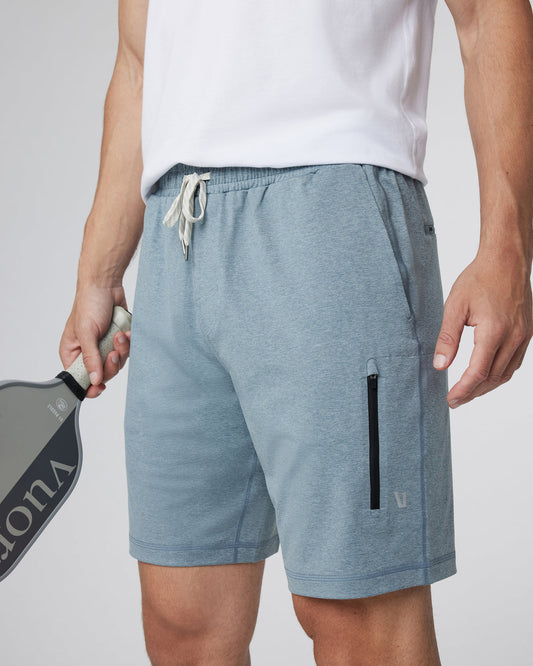 Sunday Performance Short 8.5" Dusty Blue Heather - Vuori