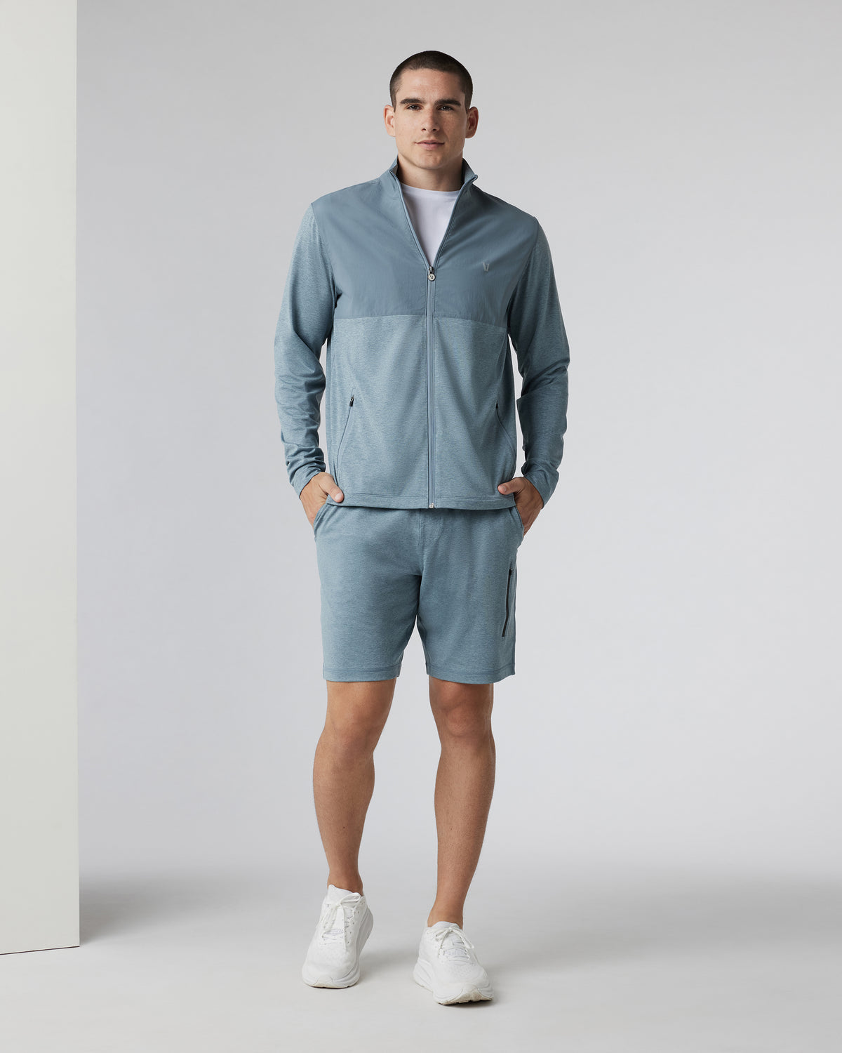Sunday Performance Short 8.5" Dusty Blue Heather - Vuori