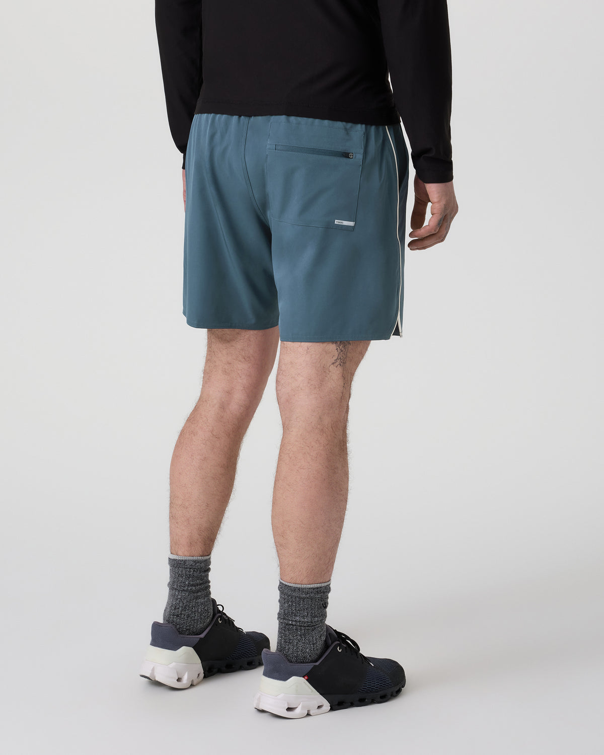 Trail Short 2.0 Pacific/Heather Grey Running Shorts - Vuori