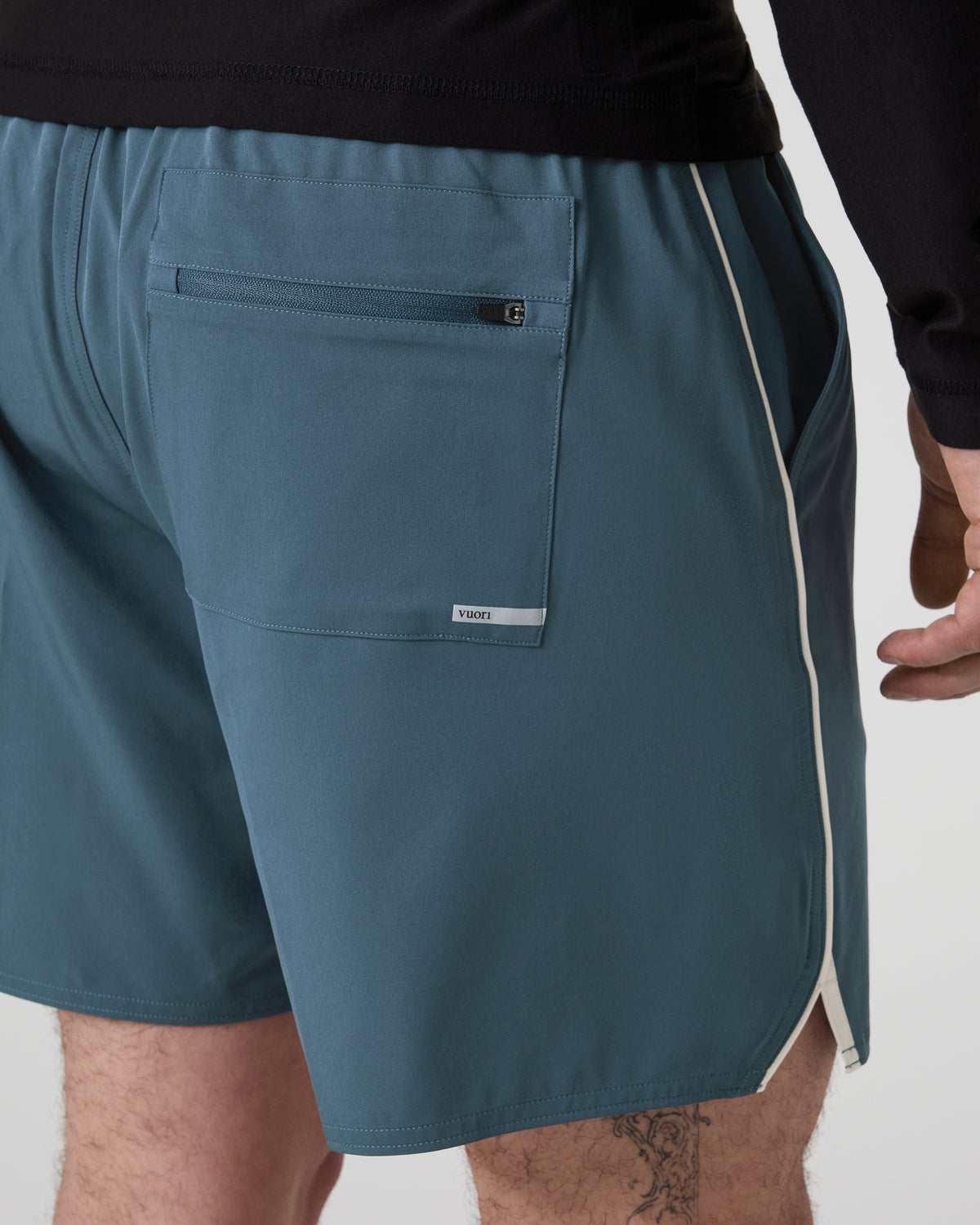 Trail Short 2.0 Pacific/Heather Grey Running Shorts - Vuori