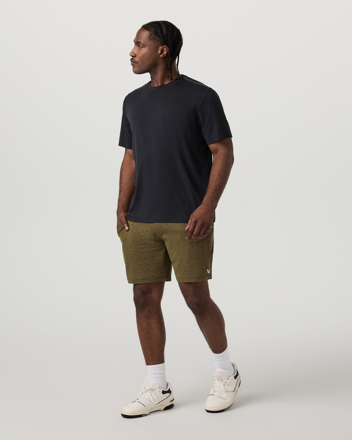 Ponto Short Men's Moss Green Heather Shorts - Vuori