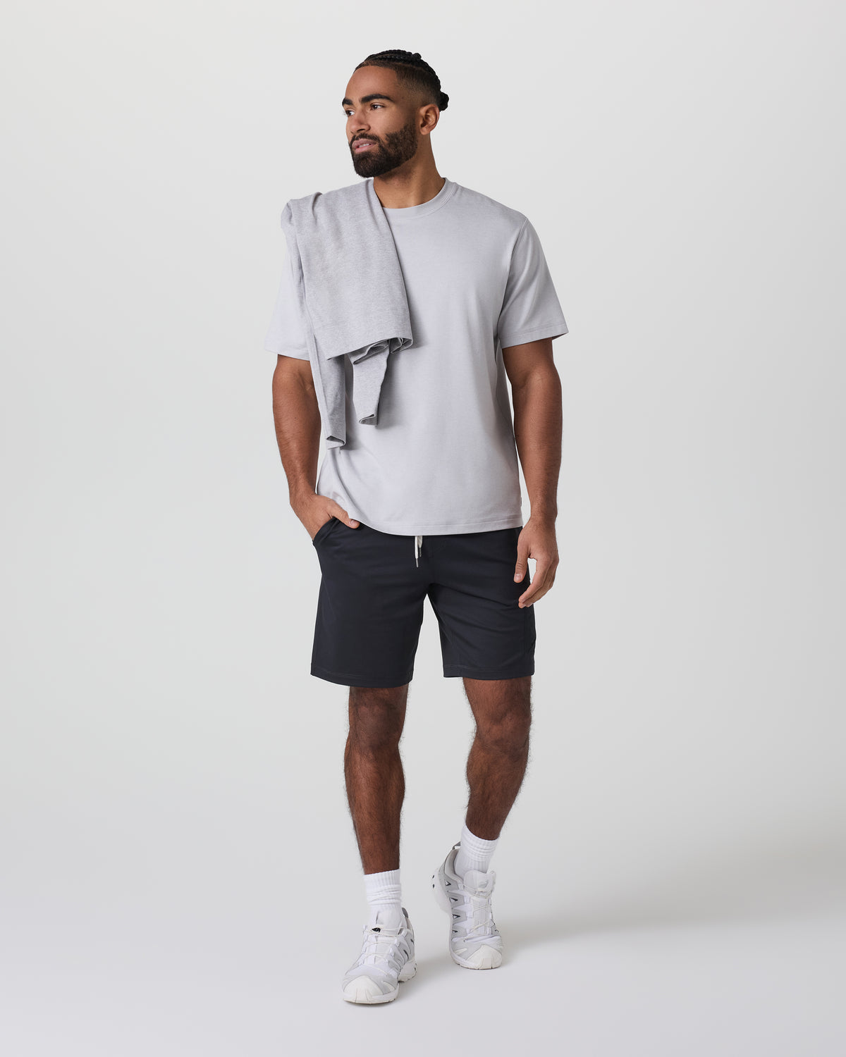Sunday Performance Utility Short Classic Fit 8" Black - Vuori