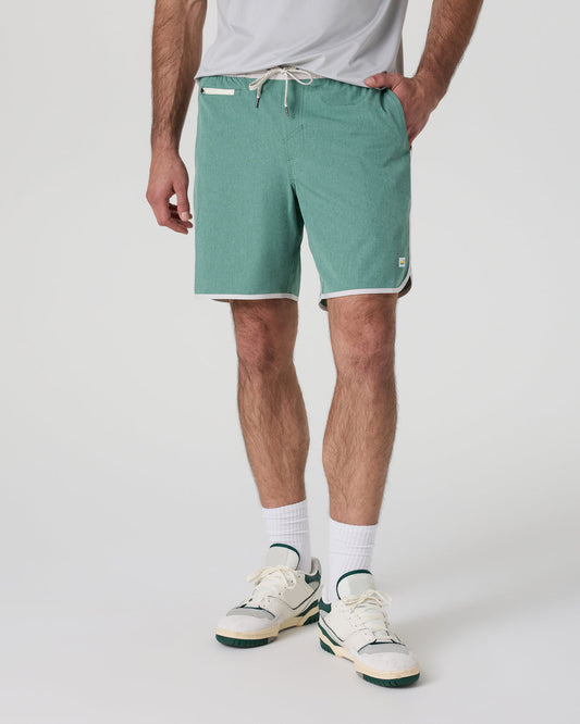 Banks Short Hedge Green Linen Texture - Vuori